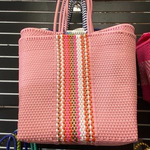 Hand Woven Plastic Chord Bags Totes Purses
